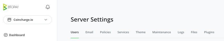 BTCPay Server Settings BTCPay Server Settings