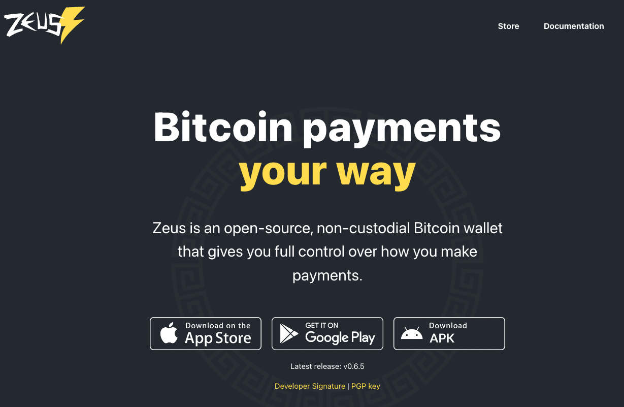 Zeus Lightning Wallet