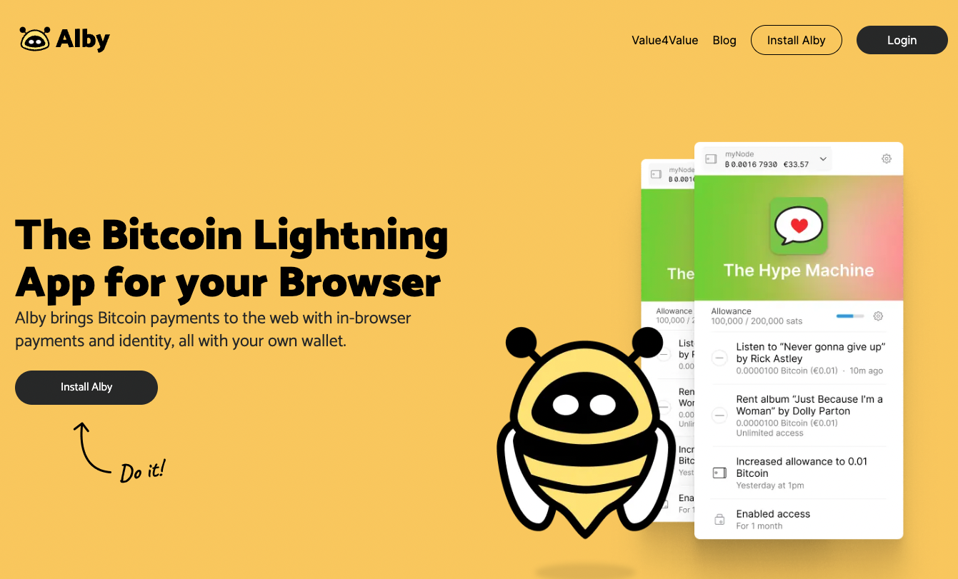 getAlby Lightning Wallet
