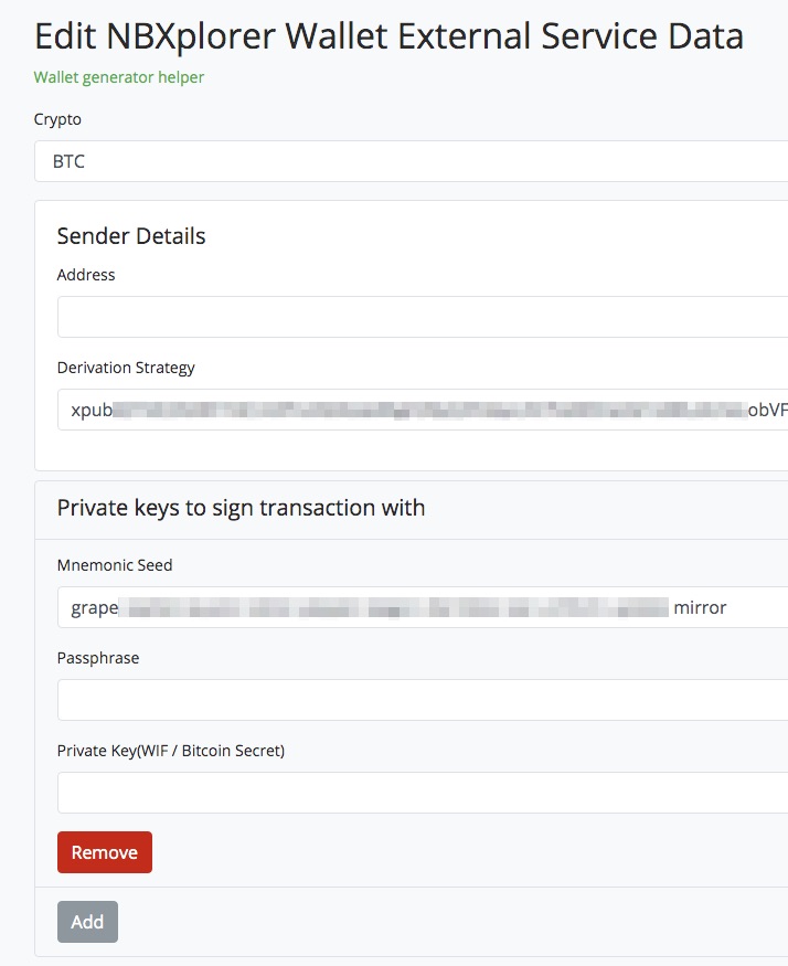 Edit NBXplorer Wallet BTCPay Transmuter Edit NBXplorer Wallet BTCPay Transmuter