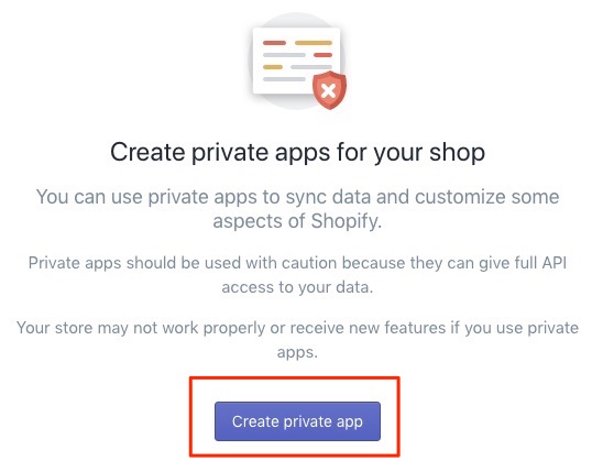 Bitcoin Shopify create private App Bitcoin Shopify create private App