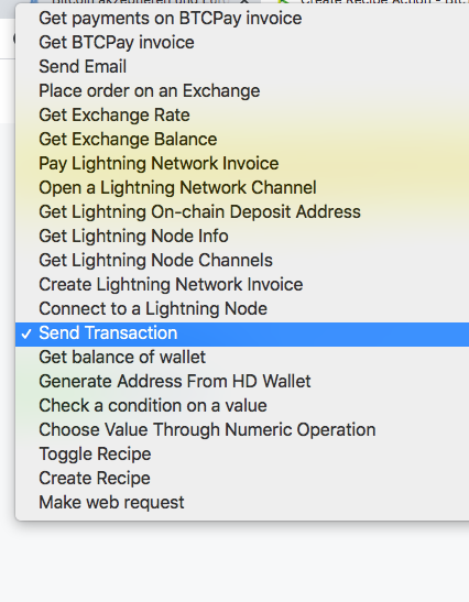 Overview of the action possibilities at BTCPay Transmuter Overview of the action possibilities at BTCPay Transmuter