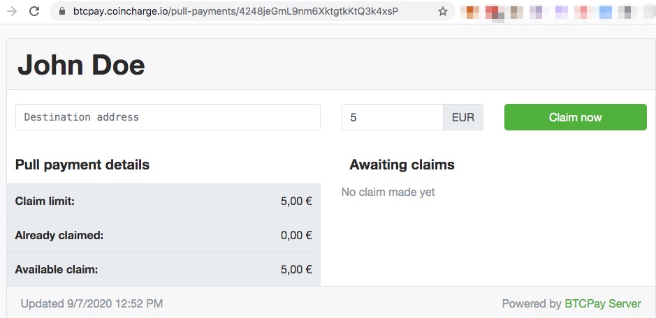 Bitcoin Auszahlung Pull Payment Claim now Bitcoin Auszahlung Pull Payment Claim now