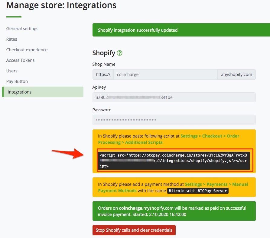 Shopify BTCPay Integrations Shopify BTCPay Integrations