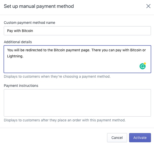 Shopify pay with Bitcoin Shopify pay with Bitcoin