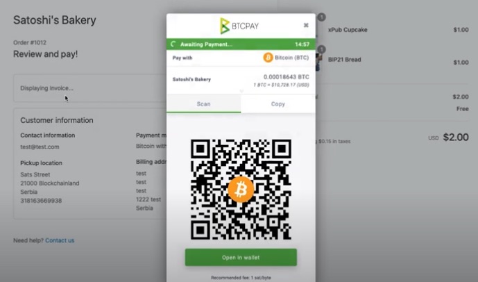 Bitcoin payment with BTCPay in Shopify store Bitcoin payment with BTCPay in Shopify store