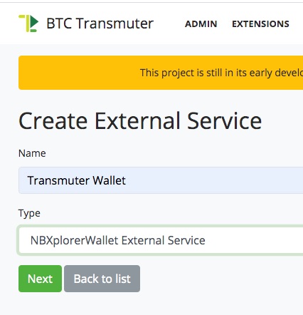 Creation NBXplorer Wallet at BTCPay Transmuter Creation NBXplorer Wallet at BTCPay Transmuter