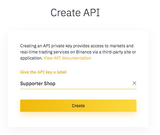 API Erstellen bei Binance API Erstellen bei Binance