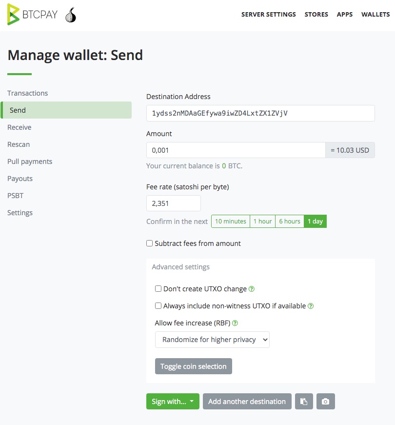 Send Bitcoin Payout Send Bitcoin Payout