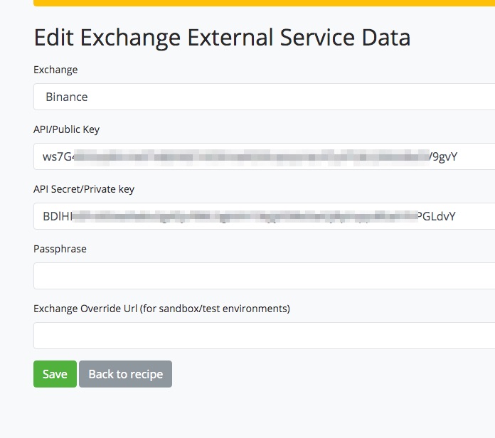 API Daten von Binance bei BTCPay Transmuter hinterlegen API Daten von Binance bei BTCPay Transmuter hinterlegen