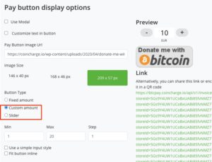 Bitcoin Donation Button