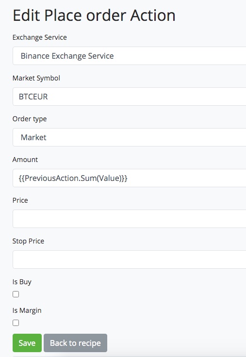 Verkaufsorder bei Binance per BTCPay Transmuter Verkaufsorder bei Binance per BTCPay Transmuter