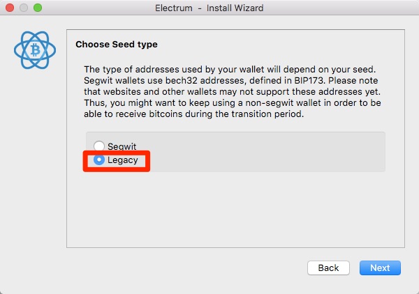 Electrum Wallet legacy Electrum Wallet legacy