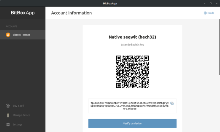 Bitbox xPub Key Bitbox xPub Key