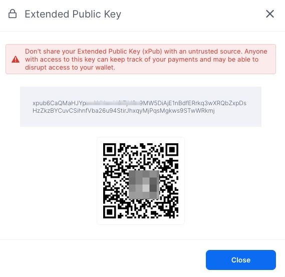 Blockchain xPub Key Blockchain xPub Key