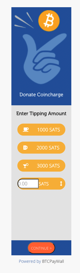 BTCPayWall - Donation Banner high BTCPayWall - Donation Banner high