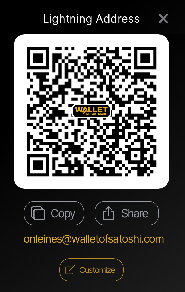 Wallet of Satoshi Lightning Adresse Wallet of Satoshi Lightning Adresse