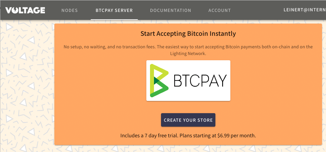 BTCPay Server Voltage