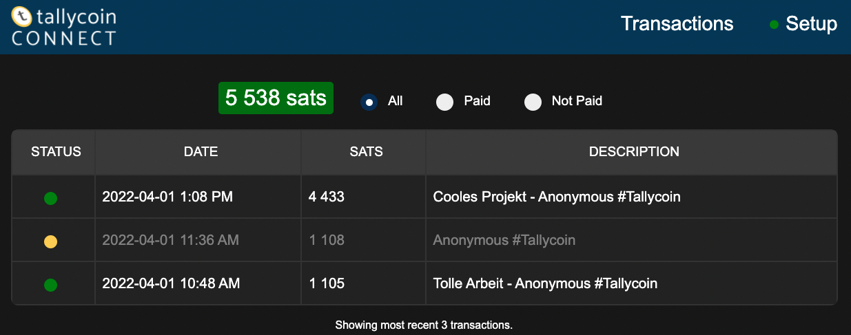 BTCpayServer Tallycoin