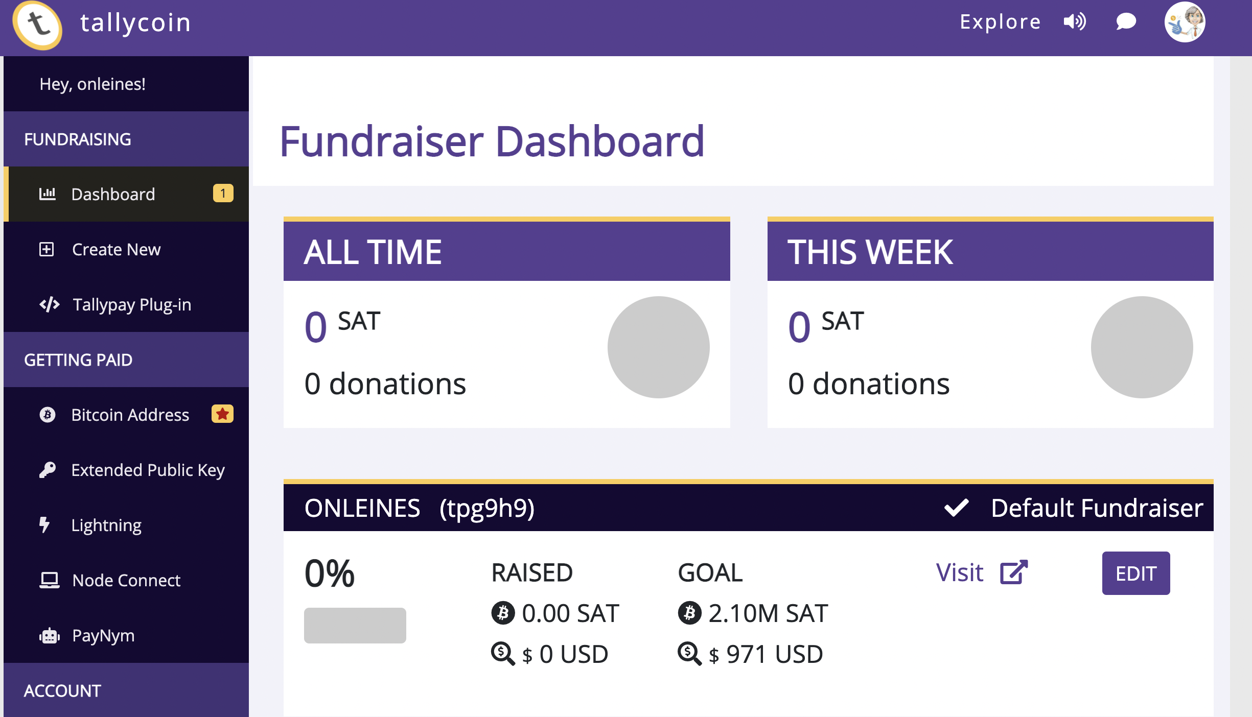 tallycoin dashboard