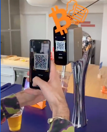 Mit Lightning an der Bier Zapfanlage zahlen