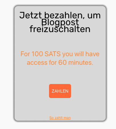 Mit Lightning pro Blog Beitrag zahlen