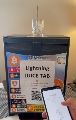 Mit Lightning am Saftautomaten zahlen