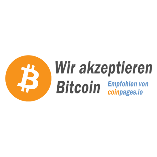 Aufkleber wir akzeptieren bitcoin