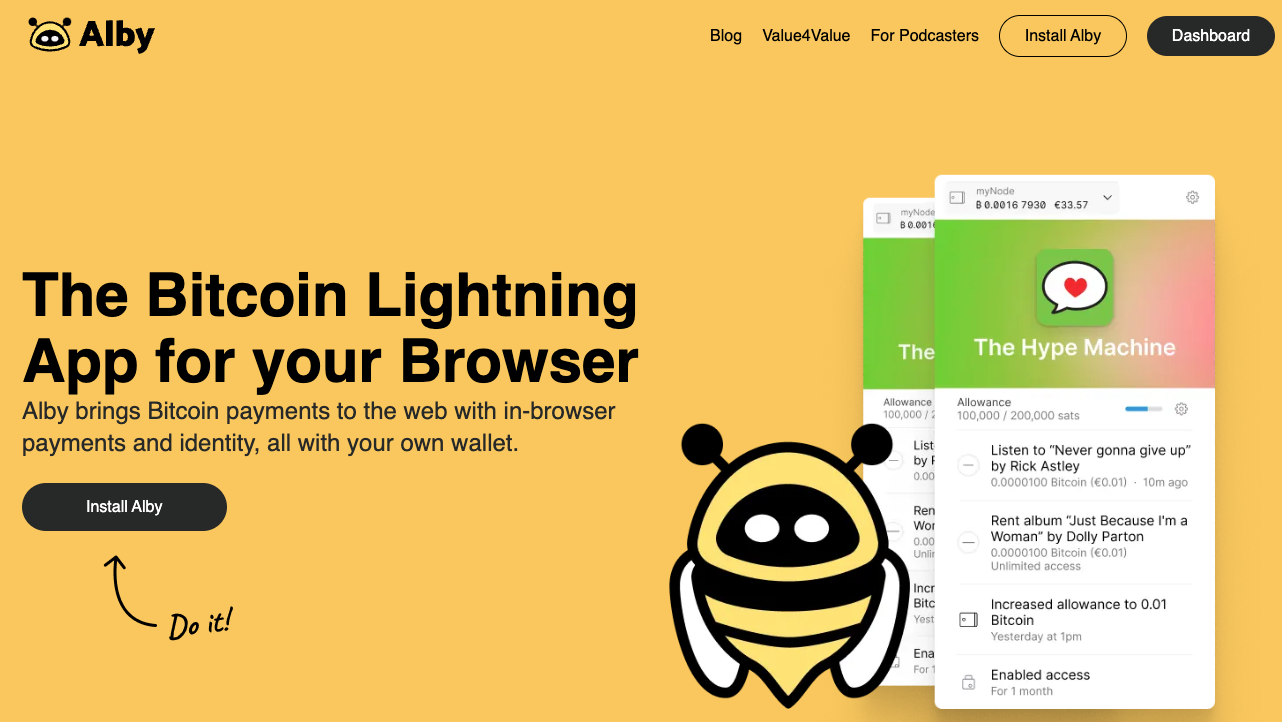 Alby Lightning Wallet