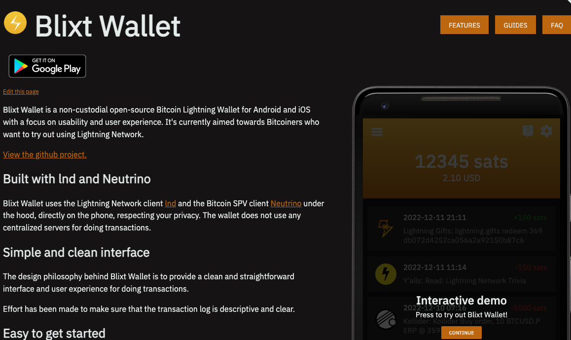 Blixt Wallet Lightning Login