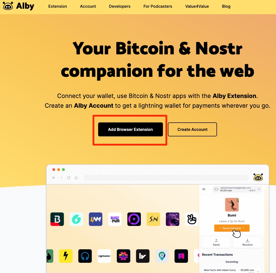 Add Browser extension