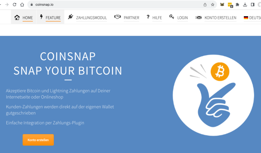 Coinsnap - Bitcoin und Lightning Zahlungsanbieter
