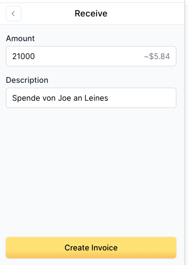 lightning invoice