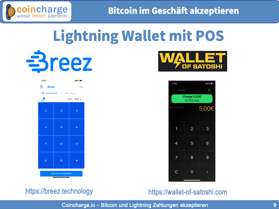 Lightning Wallet mit Point of Sale (POS) Lightning Wallet mit Point of Sale (POS)