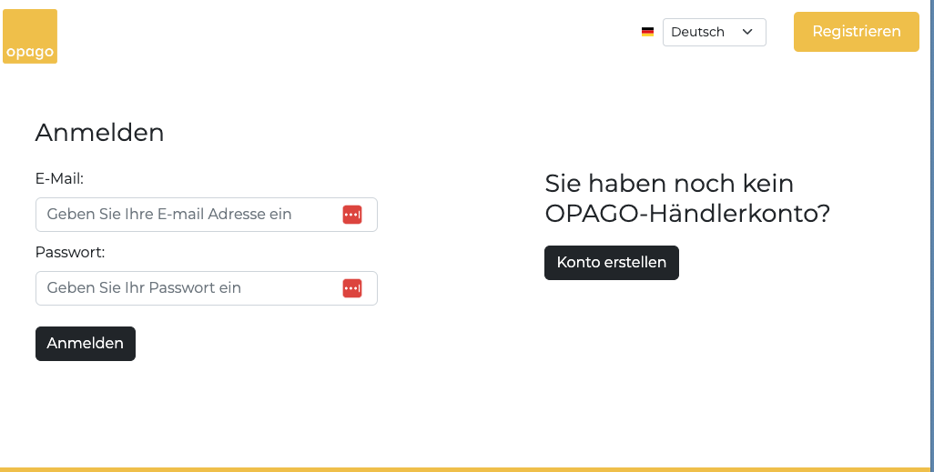 opago Konto erstellen