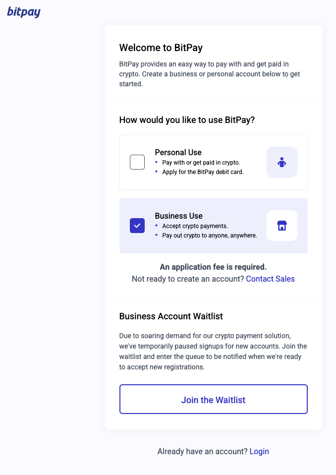 Bitpay waitlist for merchant