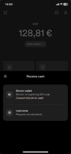 receive cash wallet
