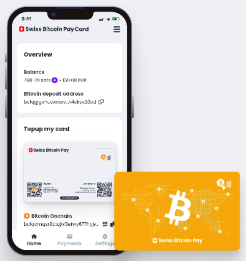 swiss bitcoin pay NFC-Karte