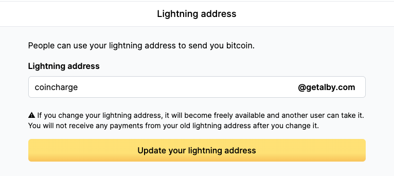 Alby Lightning adresse Alby Lightning adresse