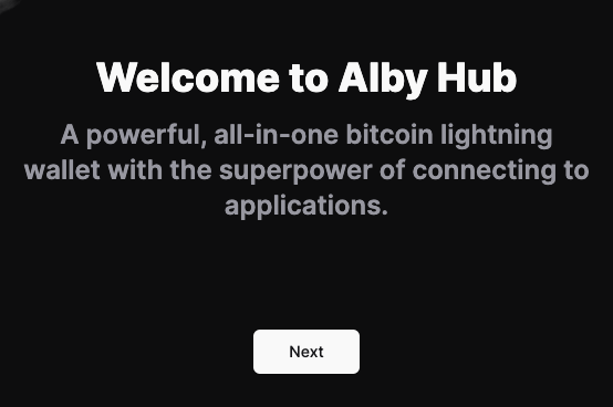 Welcome to Alby Hub Welcome to Alby Hub